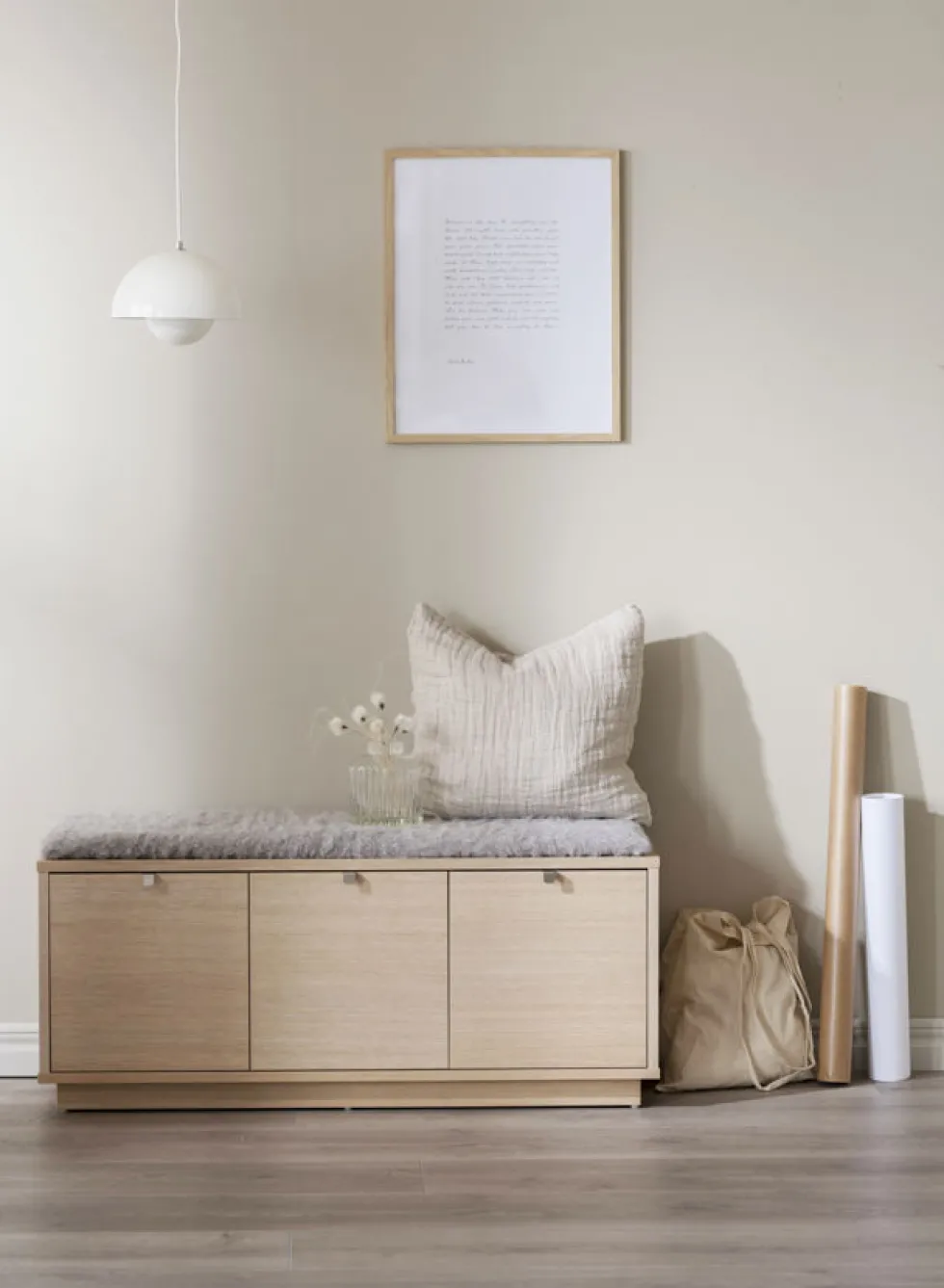 Bänk 'Confetti' 106cm - Vitpigmenterad