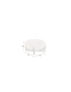 Fotpall 'Emilius' - Beige