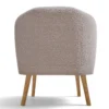 Fåtölj 'Capri' träben - Beige/Bouclé