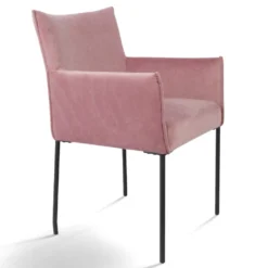 Fåtölj 'Dion' - Sammet/Rosa