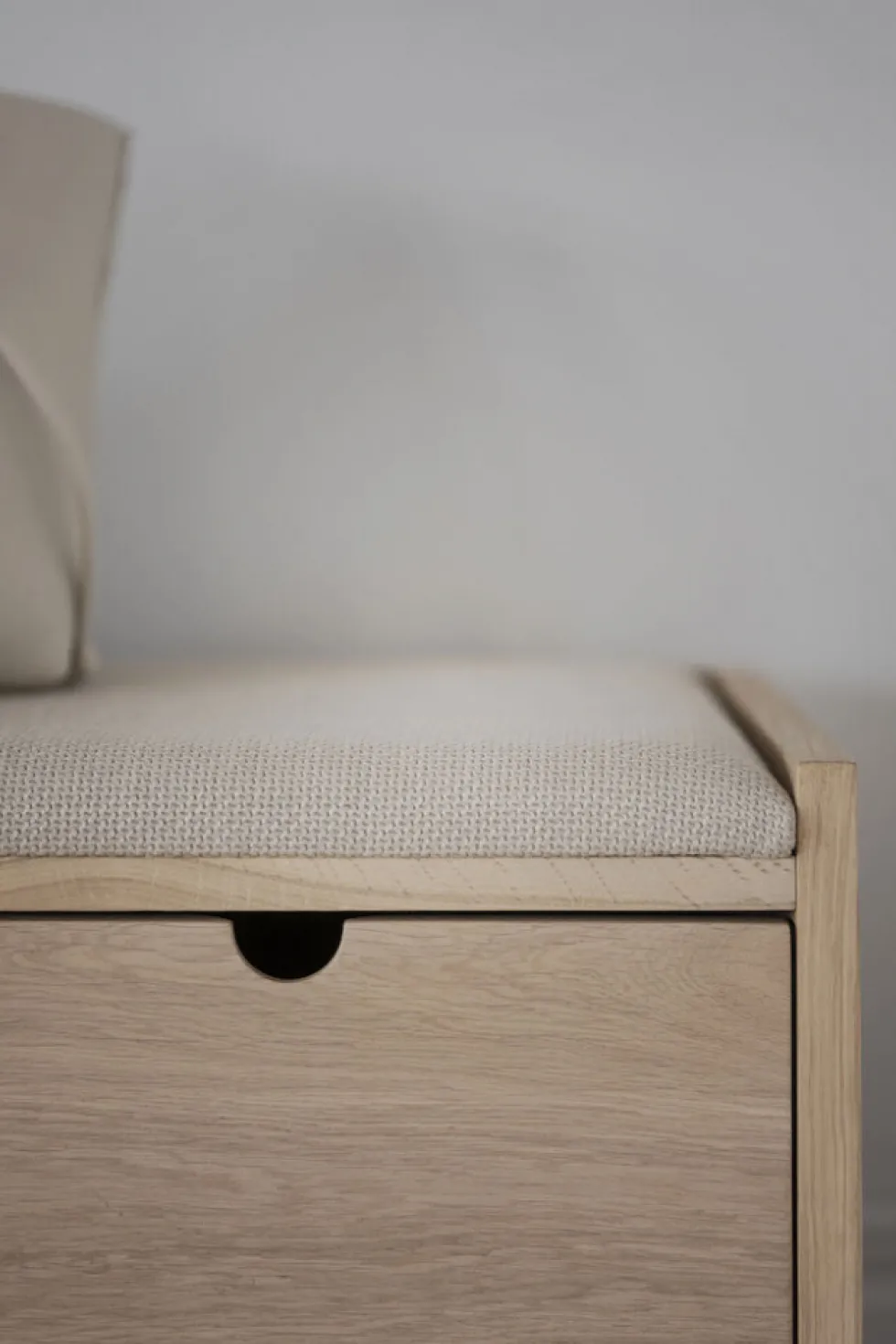 Hallbänk 'Hillmond' 80cm - Ljus ek