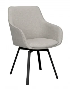 Karmstol 'Alison' - Beige/svart