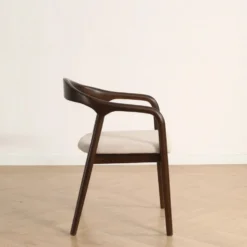 Karmstol 'Aspa' - Mörkbrun/Beige