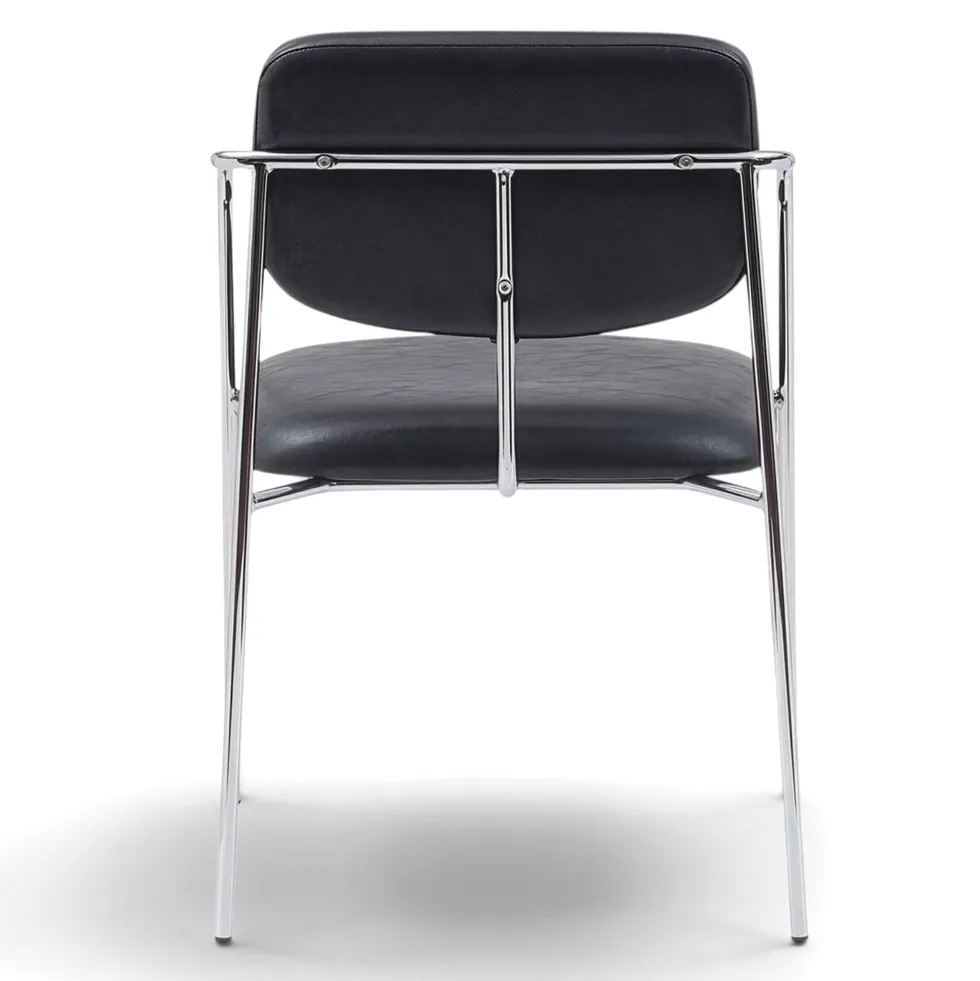 Karmstol 'Ebba' - Svart/Silver