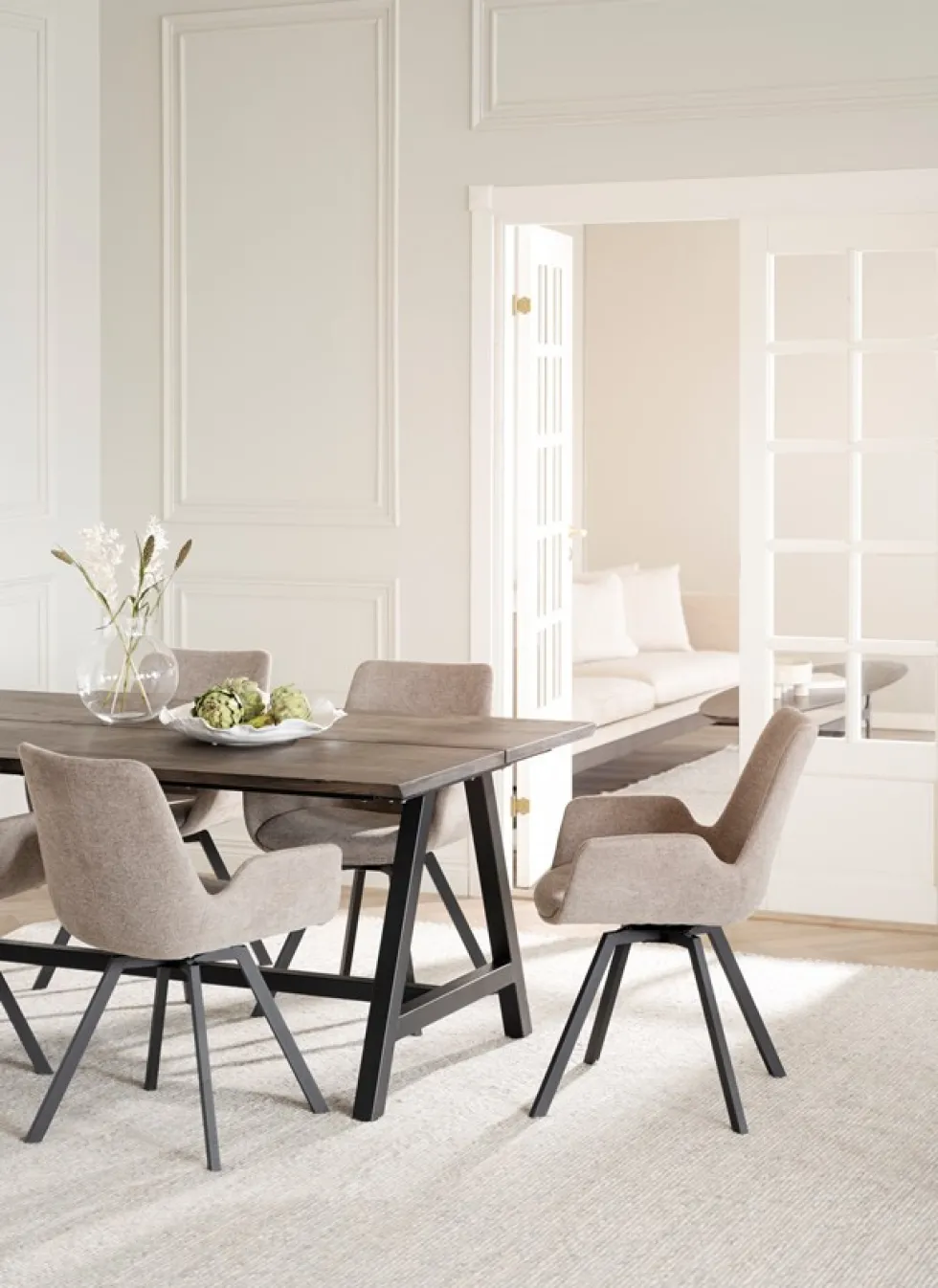 Karmstol 'Norwell' - Beige