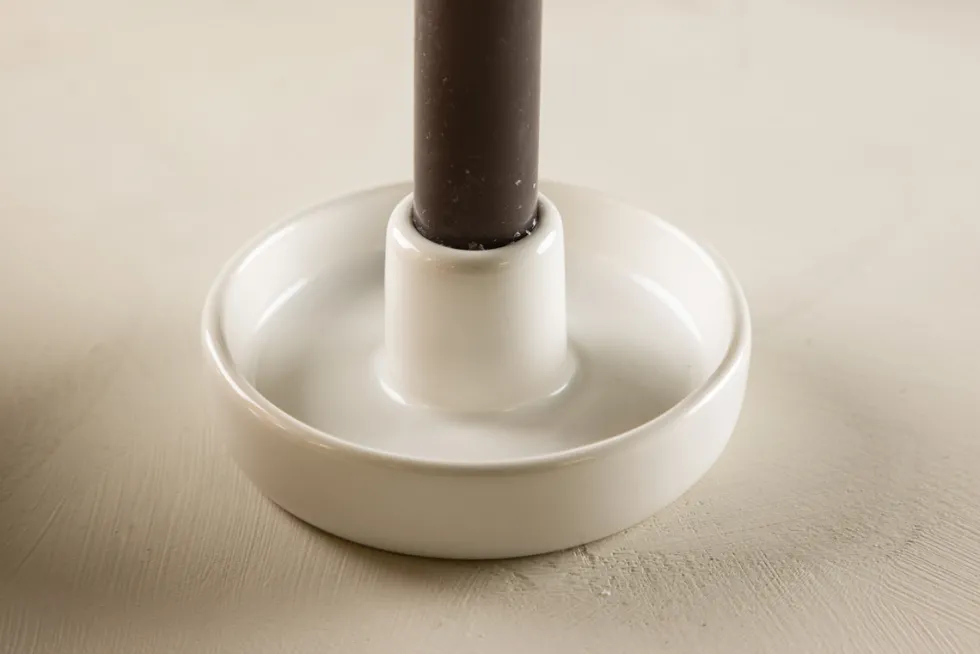 Ljusstake 'Arno' - Vit