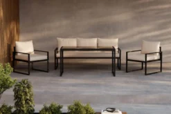 Loungeset 'Vico' - Svart