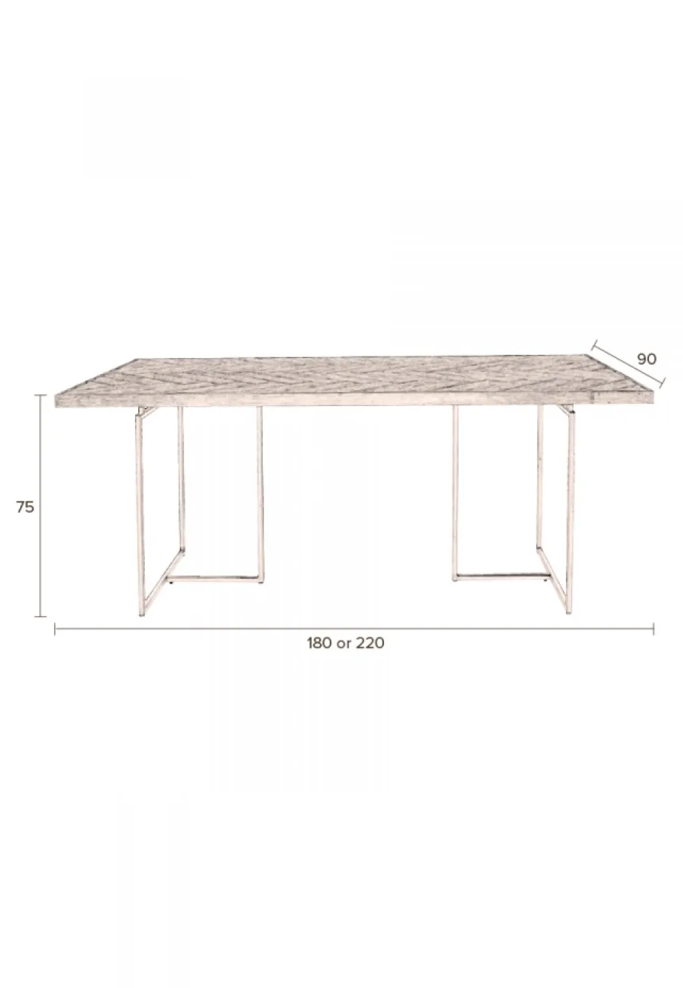 Matbord 'Class' 180x90cm - Brun