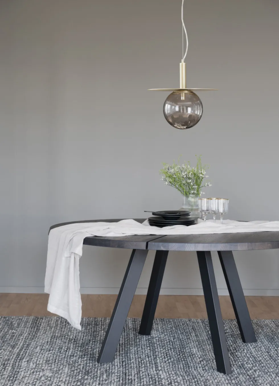 Matbord 'Fred' Runt 160cm - Brun