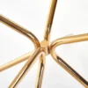 Matbord 'Rondo' Runt 110cm - Transparent/Guld