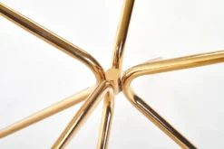 Matbord 'Rondo' Runt 110cm - Transparent/Guld