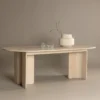 Matbord 'Tranemo' Ovalt 220x100x75cm - Vit