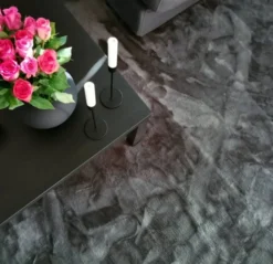 Rund matta 'Aranga Super Soft' - Antracit