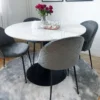 Rund matta 'Aranga Super Soft' - Grå