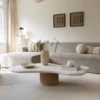 Rund matta 'Coastal' - Cream