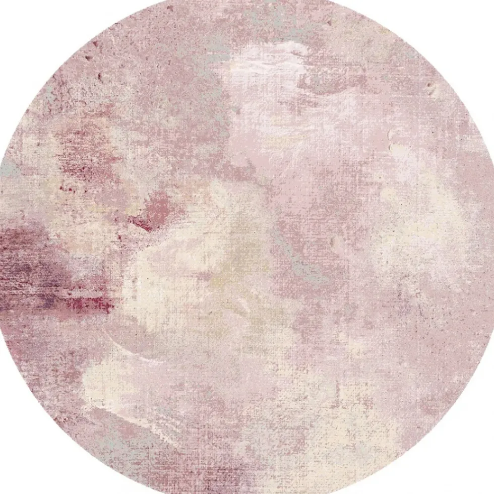 Rund matta 'Mogoro' 240cm - Rosa