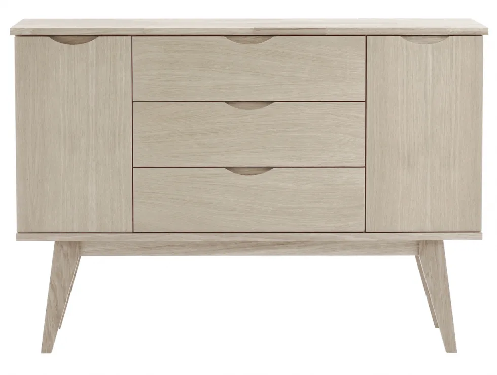 Sideboard 'Filippa' 122x85cm - Ek/Vitpigmenterad