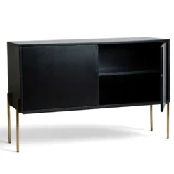 Sideboard 'Frölunda' - Svart/Guld