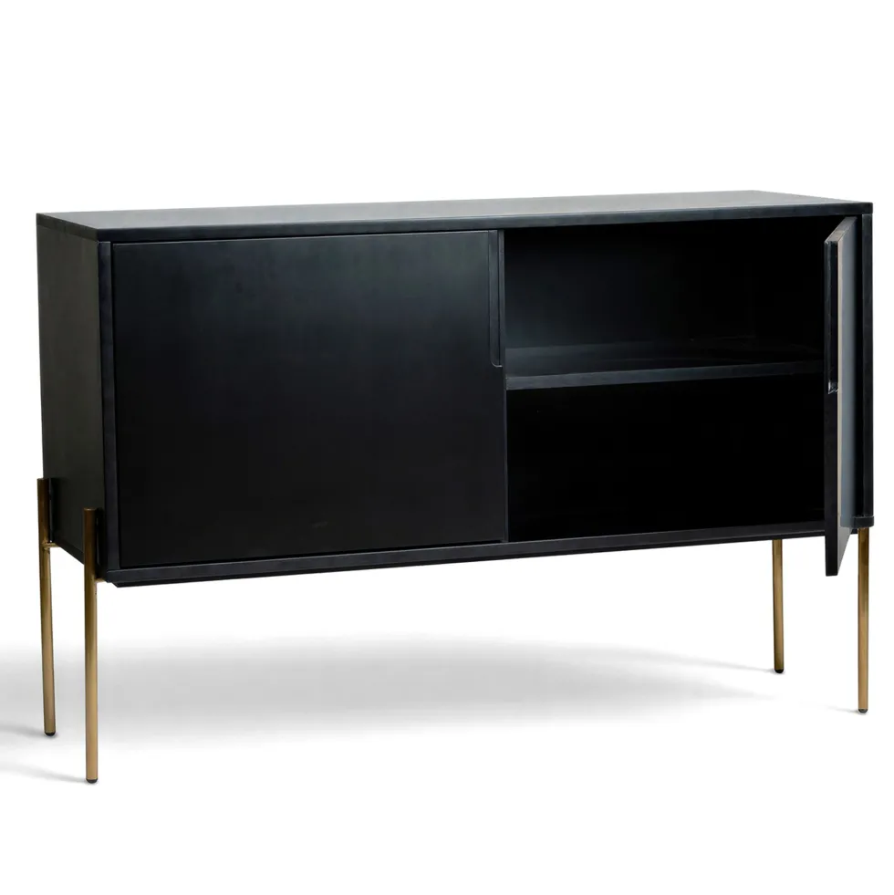 Sideboard 'Frölunda' - Svart/Guld