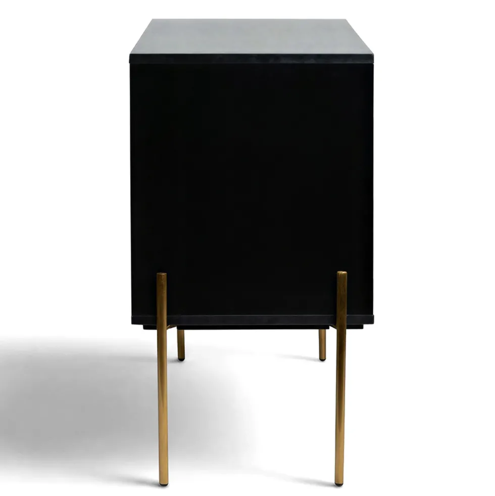 Sideboard 'Frölunda' - Svart/Guld