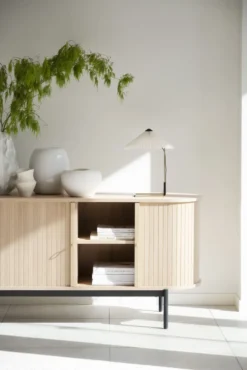 Sideboard 'Haddington' - Vitpigmenterad/Svart