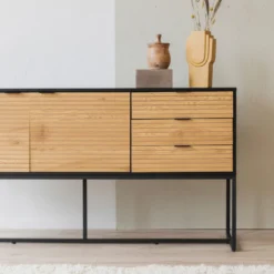 Sideboard 'Line' - Ek/Svart