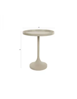 Sidobord 'Jason' Ø46 cm - Beige