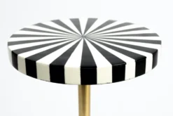 Sidobord 'Strike Lucky' - Svart/Vit