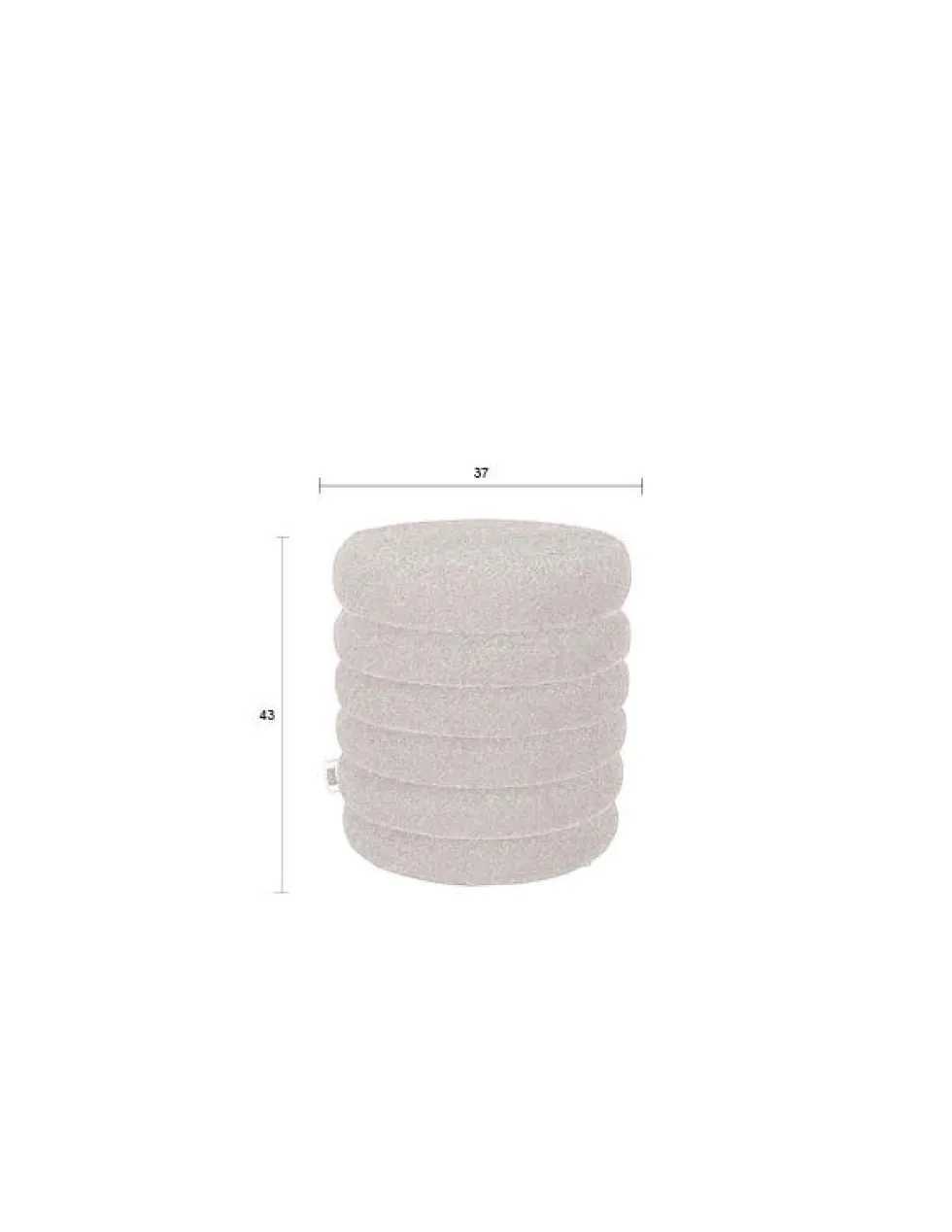 Sittpuff 'Fern' - Brun/Svart