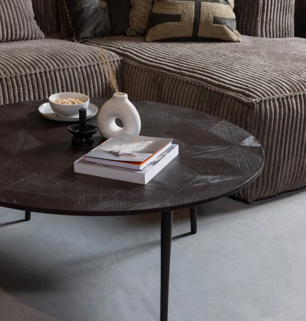 Soffa 'Bean' 4-sits - Brun/Manchester