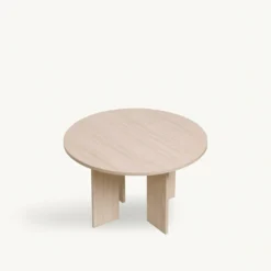 Soffbord 'Créme' Runt 75cm - Vitpigmenterad