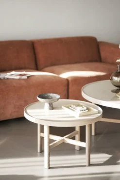 Soffbord 'Marsden' Runt 60cm - Ljus ek
