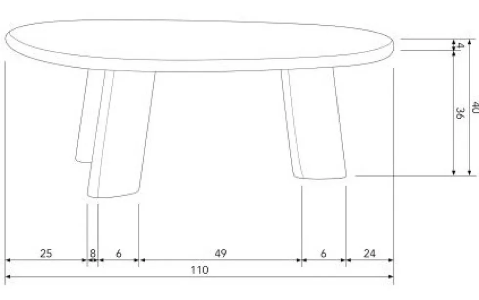 Soffbord 'Roundly' - Valnöt