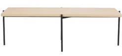 Soffbord 'Shelton' 145x60cm - Vitpigmenterad ek