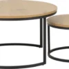 Soffbord 'Spiro' 80cm - Natur/Svart