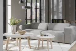 Soffbord 'Taransay' Runt 90cm - Beige/Vitpigmenterad