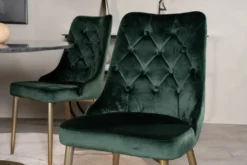 Stol 'Elverum Deluxe' - Grön/Mässing