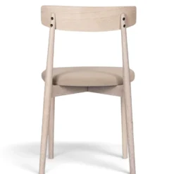 Stol 'Ystad' - Vit ek/Beige