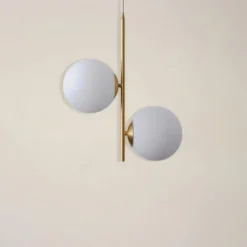 Taklampa 'Creme Satin' - Mässing