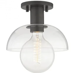 Taklampa 'Glass Shade' - Svart