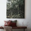 Väggbonad 'Botanic' 100x127 - Grön
