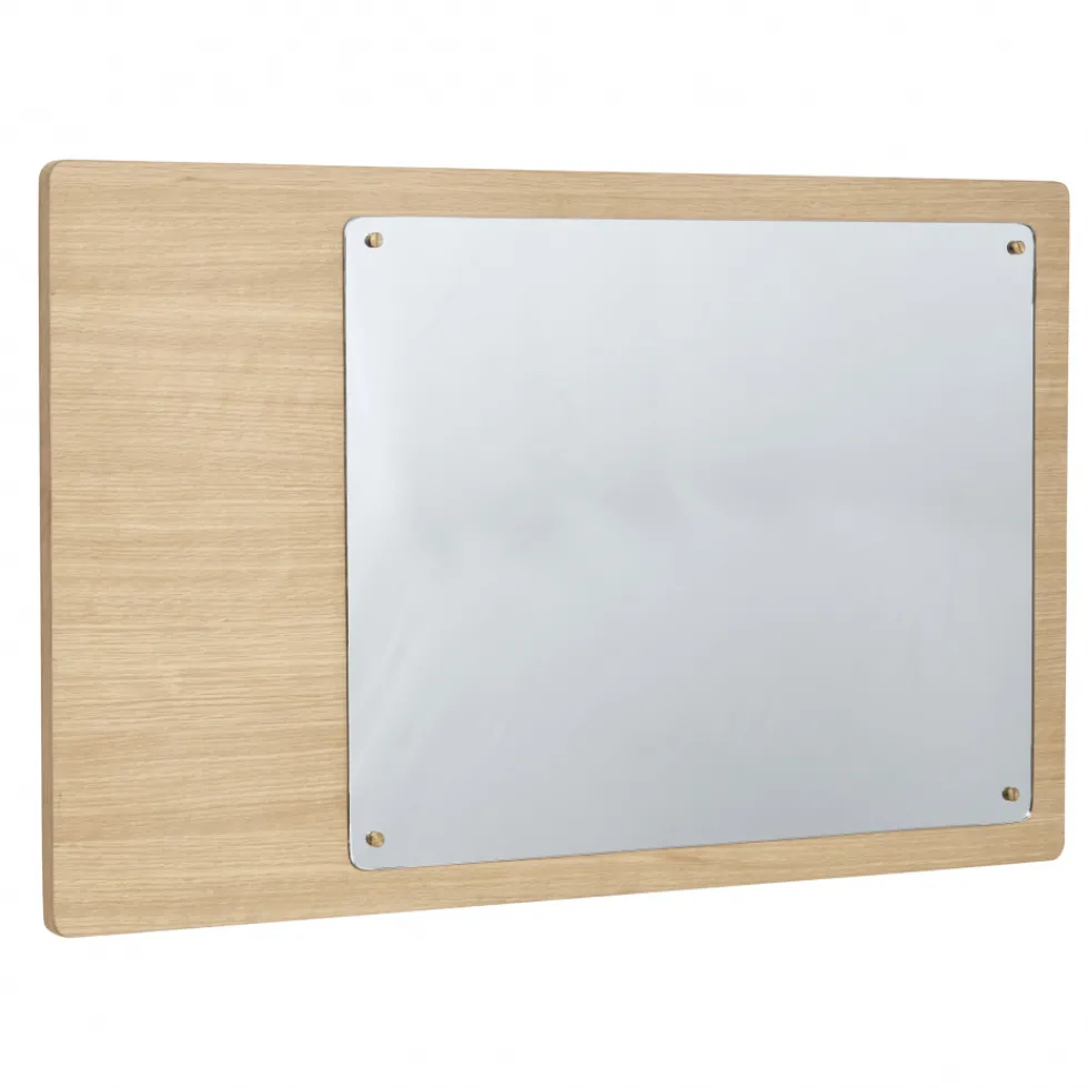 Väggspegel med magneter 'Split' 80x50cm - Ek